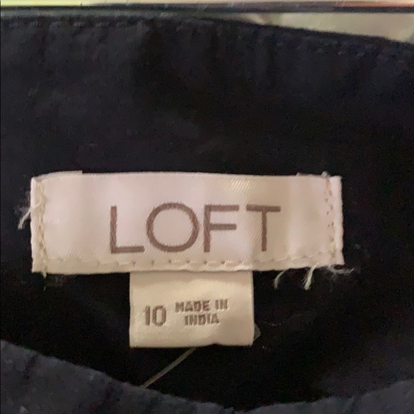 Navy blue Loft Cotton Midi Skirt - Picture 1 of 3